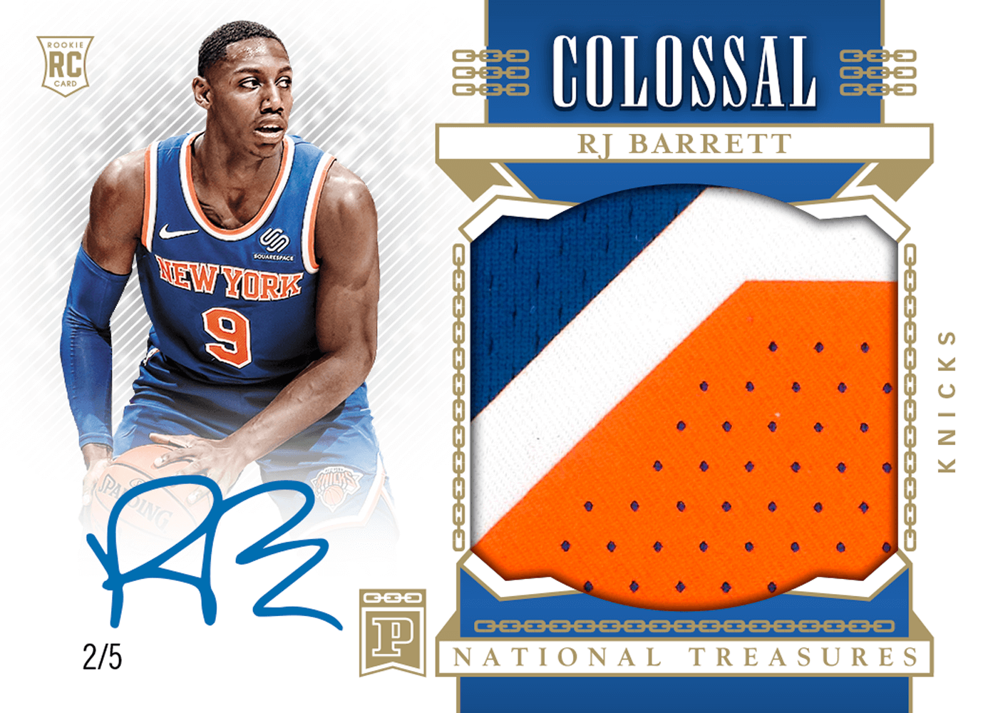 2019 Panini National Treasures Basketball Bc Colossal Material