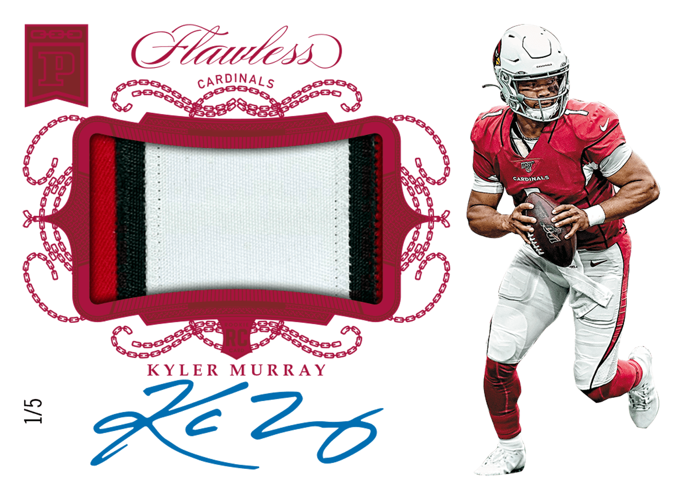 2019 Panini Flawless Football Bc Rookie Patch Autographs Ruby 4 Kyler Murray 1 5