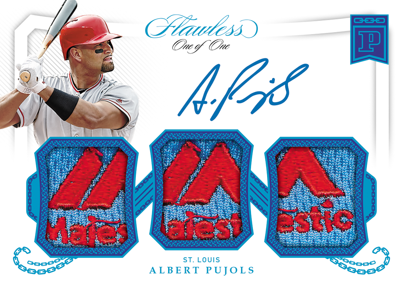 2020 Panini Flawless Baseball Bc Triple Patch Autographs Platinum 11 Albert Pujols 1 1