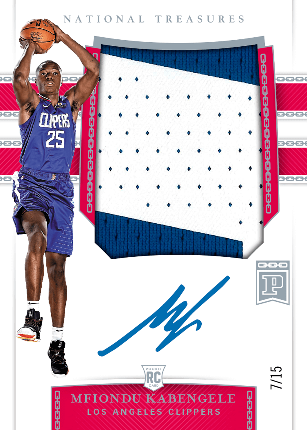 2019 Panini National Treasures Basketball Bc Rookie Patch