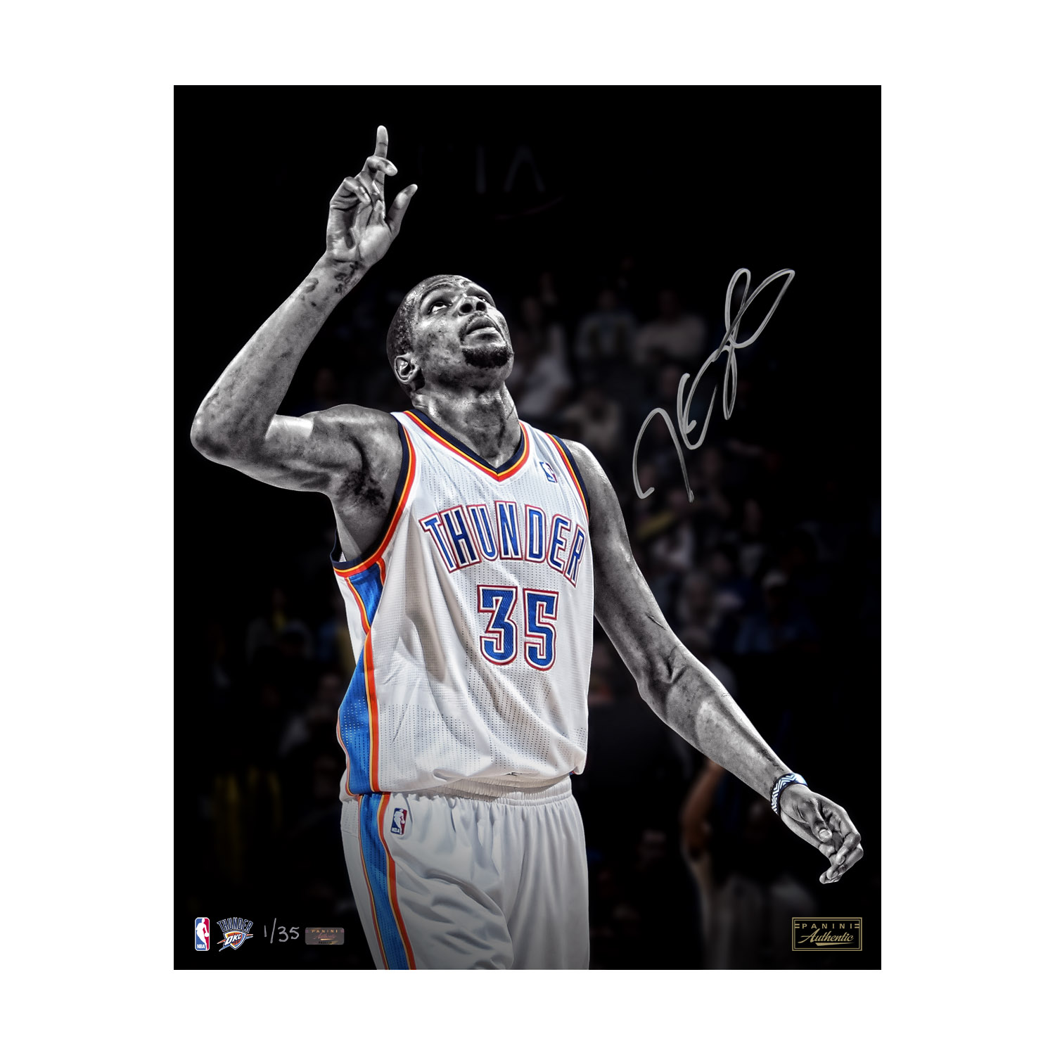 kevin durant autographed basketball